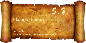Stanga Hanna névjegykártya